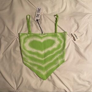 Y2K Swirl Knit Bandana Crop Top